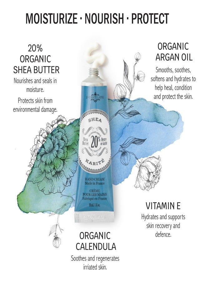 La Chatelaine 20% Shea Butter Hand Cream, Travel Size, Organic Argan Oil, Moisturizing, Nourishing, Extra-Rich Hand Lotion, Made in France, Paraben Free, 1 oz / 30ml (Shea) - Image 2